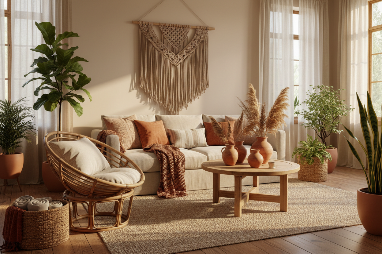 Boho Color Palette Ideas for Interior Design