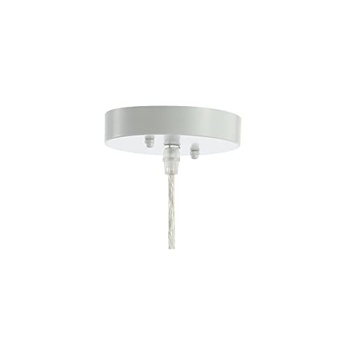 JONATHAN Y 15.7" White Modern Bohemian Woven LED Pendant Light, Adjustable Hanging Ceiling Lamp for Kitchen Island Dining Room, Paper Wicker Shade, Bulb Included JYL6503A - color: White