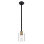 Black Brass Pendant Lights Kitchen Island - Clear Glass Pendant Light Fixture Multiple Stems Rods 3 Units 12 Inch 3 Units 4 Inch (1 Pack Black Brass Downrod) - color: Black+brass 1PK