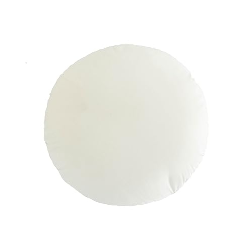 S_SSOY Round Throw Pillow 18",Soft Dutch Fleece Throw Pillow Round Cushion Floor Pillows for Living Room Sofa Bed Chair Floor Car Home Decoration (White) - color: White