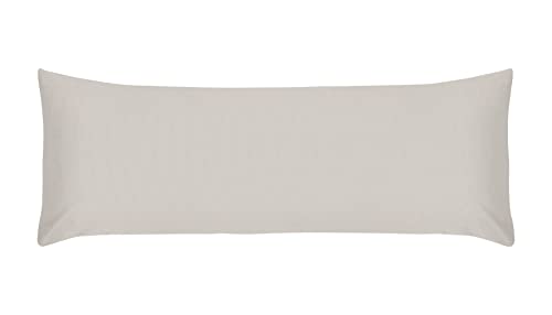 Sweet Jojo Designs Boho Botanical Leaf Body Pillow Case Cover (Pillow Not Included) - Gender Neutral Ivory Cream Beige Tan Off White Taupe Linen Woodland Farmhouse Floral Leaves Bohemian Garden - color: Linen Leaf