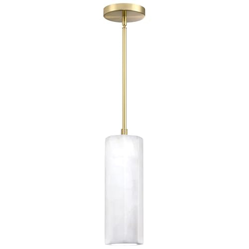 3 Pack 1 Light Hanging Kitchen Island Natural Polyhedral Alabaster Marble Pendant Ceiling Light Fixture,Modern Industrial Farmhouse Light Gold Finish Over Sink Restaurant bar Corridor - color: Gold 3.6" Round Marble, size: 3 Pack