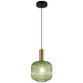 8 Inch Green Glass Pendant Lights Small Modern Chandelier Pendant Lighting Mid Century Hanging Lights Adjustable Kitchen Island Light for Dining Room Bedroom Hallway - color: 8 Inch Green