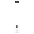 Oil Rubbed Bronze Pendant Lights Kitchen Island - Clear Glass Pendant Light Fixture Multiple Stems Rods 3 Units 12 Inch 3 Units 4 Inch (1 Pack Oil Rubbed Bronze Downrod) - color: Oil Rubbed Bronze 1PK