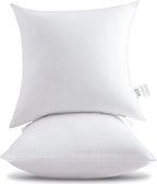 HITO 18x18 Pillow Inserts (Set of 2) - Down Alternative 100% Cotton Cover Decorative Square Throw Pillows White for Couch Bed Sofa - size: 18x18 Inch (Pack of 2)