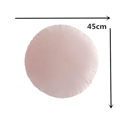 S_SSOY Round Throw Pillow 18",Soft Dutch Fleece Throw Pillow Round Cushion Floor Pillows for Living Room Sofa Bed Chair Floor Car Home Decoration (Pink) - color: Pink