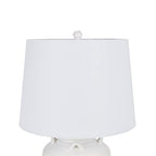 Nourison Home 24" White Farmhouse Ceramic Pottery Jug Table Lamp for Bedside Table, Living Room, Office, Entryway - color: White