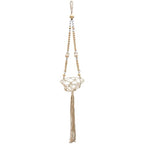 Primitives by Kathy Boho Style Wood Beaded Macrame Details Plant Hanger
