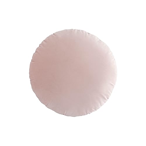 Round Throw Pillow, 18” Super Soft Round Decorative Pillows Sofa Chair Cushion Floor Pillows for Couch Office Living Bedroom (Pink) - color: Pink