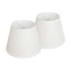 Lamp Shades Set of 2, Fabric Drum Shade with PVC Lining, Spider Fitter for Table Lamps,Floor Lamps, 5.5x8.7x6.6 Inch - color: White