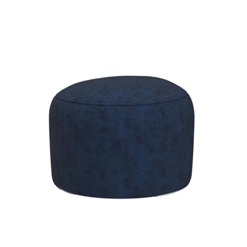 Asuprui Pouf Ottoman Unstuffed Ottoman Foot Rest Floor Pouf Round Pouf Seat Floor Bean Bag Chair Foldable Floor Chair Storage for Living Room Bedroom Navy Blue - color: Dark Blue