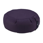 Hugger Mugger Zafu Meditation Cushion - Support in Cross-Legged Sitting, Buckwheat Filled, Durable Fabric, Convenient Handle, Handmade in USA - color: Plum