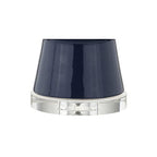 JONATHAN Y 28.5" Navy Ceramic Table Lamp for Living Room Bedroom Nightstand, Modern Hourglass LED Bedside Lamp with Crystal Base and Linen Shade (JYL4027B) - color: Navy