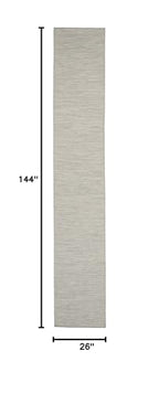 Nourison Home Positano Light Grey 2'2" x 12' Area Rug - Easy Clean, Non Shedding, Bed Room, Living Room, Dining Room, Kitchen (12' Runner) - color: Light Grey, size: 2'2" x 12' (Runner)