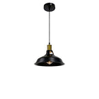 1-Pack Pendant Light Fixtures, Industrial Hanging Light with Metal Shade, Farmhouse Pendant Lighting for Kitchen Island, Hallway, Dining Room, Black & Gold - color: Metal Shade 1-Light (Black and Gold)