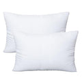OKBA Throw Pillows Insert Set of 2, with 100% Cotton Cover, Bed and Couch - Indoor Hotel Decorative Pillows, 12x20 in White Pillows Inserts - size: 12x20 Inch (Pack of 2)