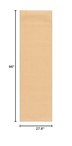 Martha Stewart x SAFAVIEH Area Rug Collection - 2'3" x 8' Runner, Natural & Green, Sisal & Jute, Farmhouse Style, Ideal for Living Room, Bedroom, Foyer, Hallway (MSR9501E) - color: Natural/Green, size: 2'3" x 8' (Runner)