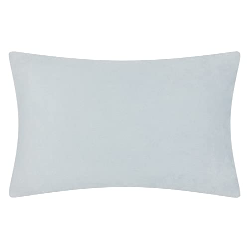 KINGROSE Handmade 3D Flower Throw Pillow Cover Home Decorative Pillow Case Soft Rectangular Cushion Cover for Sofa Couch Chair Living Room 12 x 20 Inches Solid Suede Sky Blue - color: Sky Blue - Solid Suede