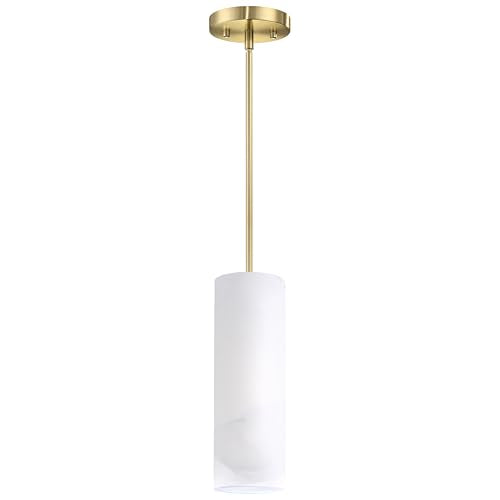 1 Light Hanging Natural Alabaster Marble 2 Pack Pendant Ceiling Light Fixture,Modern Industrial Farmhouse Kitchen Island Light Gold Finish Over Sink Restaurant bar Corridor - color: Gold 3.2" Marble, size: 2 Pack