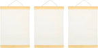 Blank Cotton Canvas Panels 3Pcs White Cotton Canvas Wooden Framed Artist Canvas Board with Hanging Rope for Acrylic, Oil, and Art Projects, Acrylic Pouring 11.7 * 8.2''