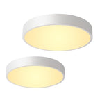 Dimmable Ceiling Light Fixture, 12 inch Flush Mount Light Fixture, LED Ceiling Lights Bedroom, Kitchen, Entryway, Super Bright 2700 Lumens 300W Equivalent 5CCT(2700k-5000k) 2 Pack White - color: White-2Pack