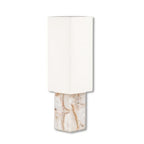 Cruiser’s Caché 18" Contemporary Contemporary Agate Table Lamp, Natural Color with Handloomed Fabric Lampshade - style: Contemporary Agate