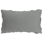 KINGROSE Handmade 3D Flower Accent Pillow Cover Decorative Throw Pillow Case Solid Soft Cushion Covers Velvet 12 x 20 Inches Grey - color: Dark Grey - Velvet