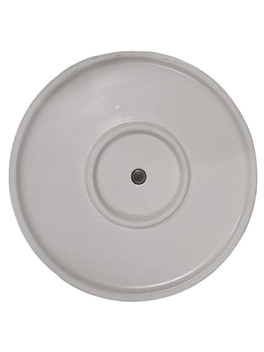 Amazon Basics Fluted Ceramic Planter Pot for Indoor Outdoor Plants, Round Flower Pot with Drainage Hole, 10-inch, White - color: White, size: 10 in