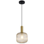 8 Inch Amber Glass Pendant Lights Small Modern Chandelier Pendant Lighting Mid Century Hanging Lights Adjustable Kitchen Island Light for Dining Room Bedroom Hallway - color: 8 Inch Amber