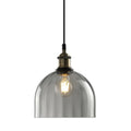 Modern Pendant Lights for Kitchen Island, Industrial Rustic Hanging Ceiling Lighting Fixtures, Glass Dome Lampshade Chandelier, 7.86" Handmade Bell Shaped Lamp Shade, Smoke Grey - color: Smoke Grey, size: 20CM