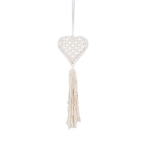 Elegant Macrames Woven Wall Hangings Tapestrys Tassels Cotton Rope Heart Shaped Dreamcatchers Wedding Decorations Wall Hangings Tapestrys