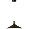KCO Lighting Farmhouse Matte Black Barn Pendant Light 1-Light Mid Century Dome Pendant Lighting Industrial Cone Hanging Light Single Kitchen Island Light Fixture for Dining Room (Black) - color: Black