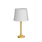 Oneach Modern Gold Brass Table Lamp Set of 2 for Bedroom Living Room 19.5'' Traditional Bedside Desk Nightstand Buffet Candlestick Samll Lamps with White Drum Shade - color: Gold