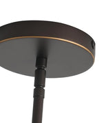 Brown and Gold Pendant Lights Kitchen Island - Clear Glass Pendant Light Fixture Multiple Stems Rods 3 Units 12 Inch 3 Units 4 Inch (1 Pack Brown and Gold Downrod) - color: Brown and Gold 1PK
