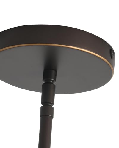 Brown and Gold Pendant Lights Kitchen Island - Clear Glass Pendant Light Fixture Multiple Stems Rods 3 Units 12 Inch 3 Units 4 Inch (1 Pack Brown and Gold Downrod) - color: Brown and Gold 1PK