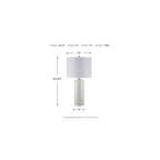 Signature Design by Ashley Steuben Textured Ceramic Table Lamp, 2 Count Lamps, 25", Solid White - color: White