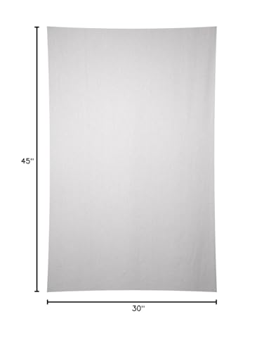 Sunshine Joy Plain White Tapestry 100% Cotton (30x45 Inches) - size: 45"L x 30"W