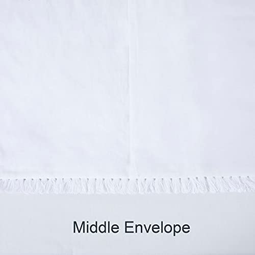Boho Pillow Shams White Fringed Standard Set of 2 Tassel Pillowcases Cotton Decorative Tufted Moroccan 2 Pack Bohemian 20×26 - color: White, size: 20" x 26" (Pack of 2)