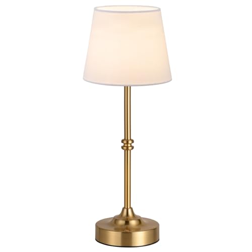 Kakanuo Rechargeable Cordless Table Lamp Gold - 1 Pack Brass 4000mAh Battery Operated Lamp, 3000K Warm Light, Touch Control Stepless Dimming, for Bedside, Dining Table, Home Decor - color: Brass, size: 1 Pack - 15.6in