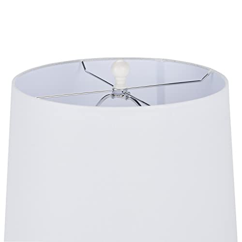 Nourison Home 24" White Farmhouse Ceramic Pottery Jug Table Lamp for Bedside Table, Living Room, Office, Entryway - color: White