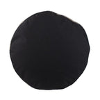 Howard Elliott Collection Barbet Round Foot Pouf Ottoman with Removable Zipper Cover, Woven Polyester Fabric Filled with Fiber and EPS Beads for Footrest or Extra Seating, 22x22x15 Inch, Chocolate - color: Brown