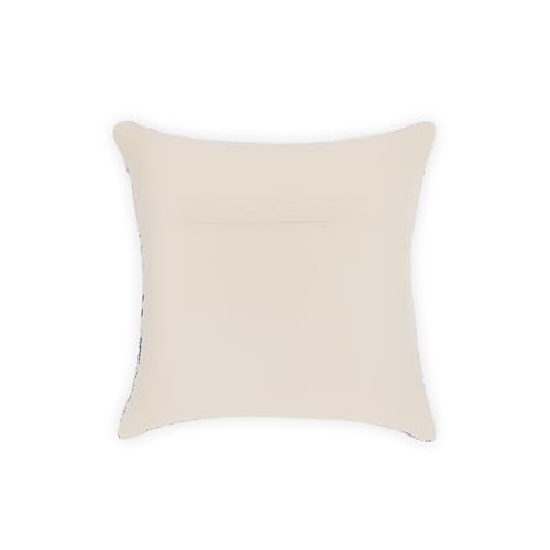· REDEARTH · Boho Textured Throw Pillow Cushion Covers - Woven Tufted Decorative Farmhouse Cases Set for Couch - Bed - Chair - Dining - Covered Patio - 100% Cotton (18"x18" - Indigo Natural) Pack of 2 - color: Serenity Twill Indigo, size: 18" x 18" (Pack