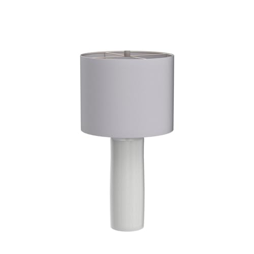 Signature Design by Ashley Steuben Textured Ceramic Table Lamp, 2 Count Lamps, 25", Solid White - color: White