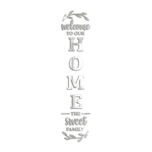 Wall Mirror, Silver 100x20cm Family Decor Removable 3D Acrylic Decorative Mirror Decals Self-Adhesive Reflective Stickers for Living Room Wall Art Entryway Background Home Decor Family Signs