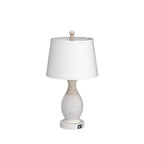 PARTPHONER Table Lamps Set of 2, Bedside Touch Lamp with USB C+A Charging Ports, Side Table Lamp with White Fabric Shade (LED Bulbs Included) - size: (No Color) 22.6" Touch Lamp