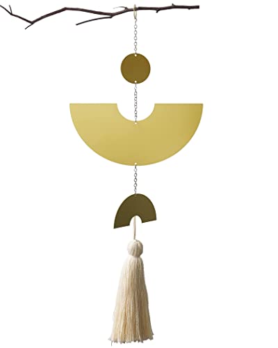 IOWER Gold Boho Wall Hanging Tassel Wrought Iron Modern Room Decor 31" - color: Gold1