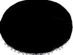 CRAFT KALA 32" Large Round Bohemian Floor Pillow Cover Boho Pouf Cover Mandala Meditation Room Pillows Cover Adults Seating Poufs Cushion Cover for Kids Reading Playroom Black Flower - color: Black Flower
