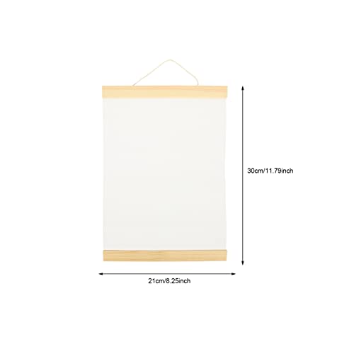 Blank Cotton Canvas Panels 3Pcs White Cotton Canvas Wooden Framed Artist Canvas Board with Hanging Rope for Acrylic, Oil, and Art Projects, Acrylic Pouring 11.7 * 8.2''