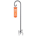 Ottsuls Shepherd-Hooks Adjustable for Bird-Feeder Lantern Plant-Hook Garden-Stake - Plant Stand Hanger for Outdoor Flower Basket, Bird Feeder Hanger Weddings Décor - size: 60 Inch, style: B-1 Pack