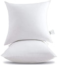 HITO 16x16 Pillow Inserts (Set of 2)- 100% Cotton Covering Down Alternative Throw Pillows White for Couch Bed Sofa - size: 16x16 Inch (Pack of 2)